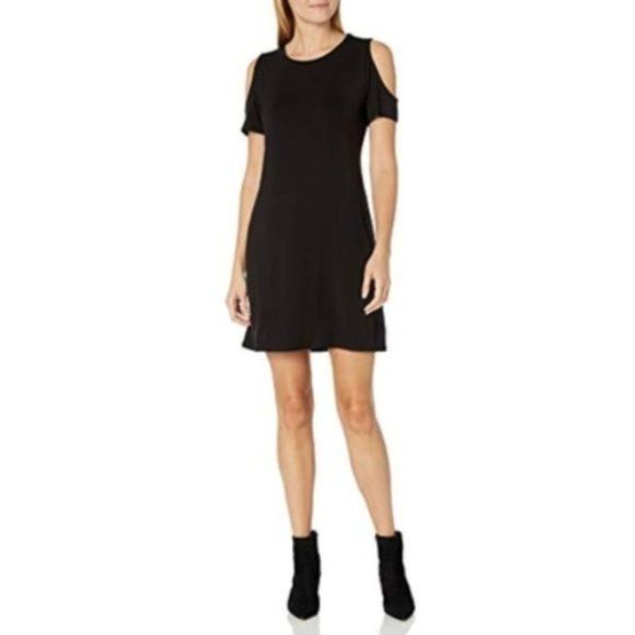 Calvin Klein Short-Sleeve Cold Shoulder Dress - Picture 1 of 5